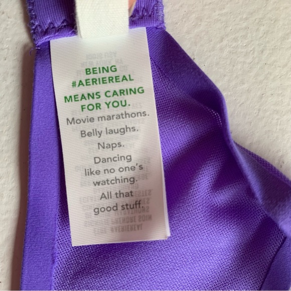 Smoothez by Aerie Size 34B Purple Unlined Sheer Mesh Underwire Bra NWT - Picture 12 of 13